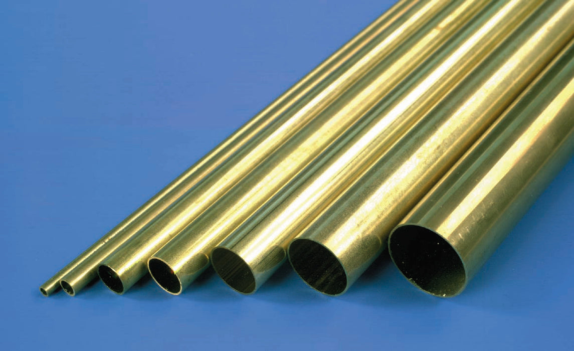 12mm Brass Round Tube, .45mm Wall (1m long)