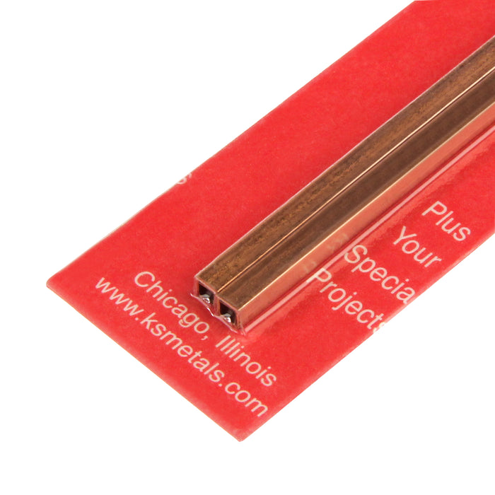 1/8in Copper Square Tube (12in long) (2 pcs)