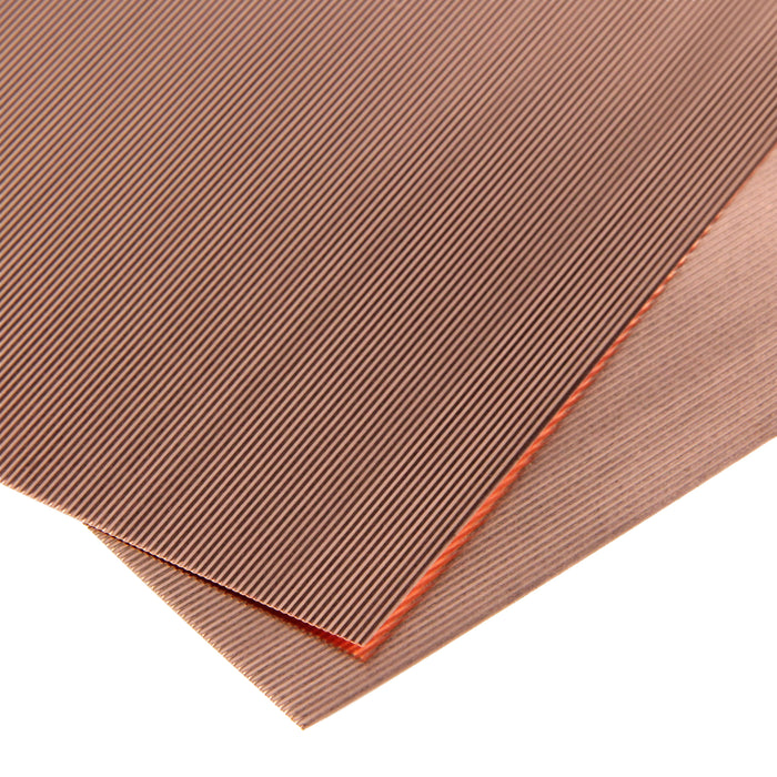 .003in Thick .030in Spacing 5x7in Copper Corrugated Sheet (HO Scale) (2 pcs)