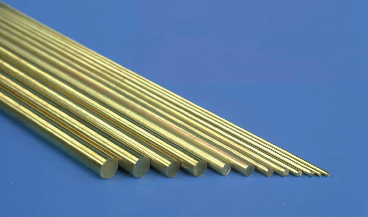 1/16in Brass Round Rod (36in long) (2 per Sleeve)