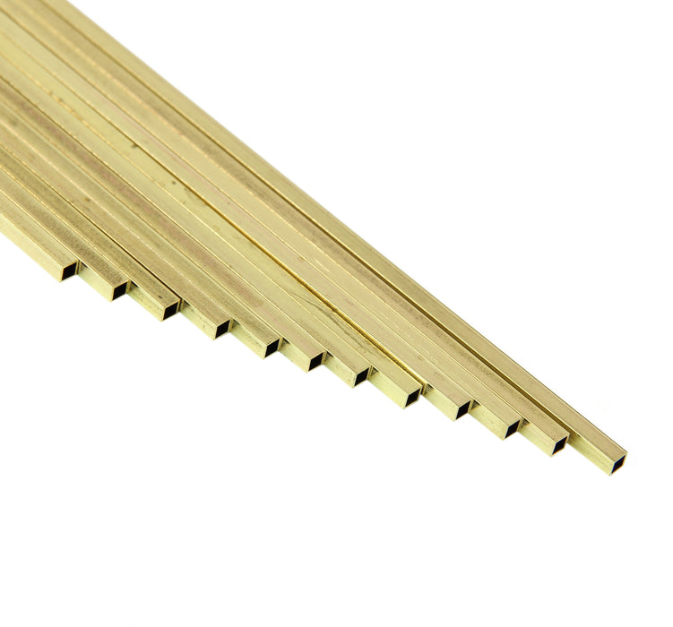 1/16in Brass Square Tube (36in long) (12 pcs)